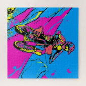 Downhill Mountain Run - Motocross Rider Legpuzzel (Horizontaal)