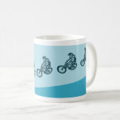 Downhill mountainbike, grote luchtsprong koffiemok (Voorkant rechts)