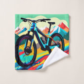 Downhill Mountainbike Kunst Bad Handdoek (Wasdoekje)