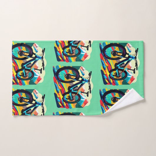 Downhill Mountainbike Kunst Bad Handdoek (Handdoek)