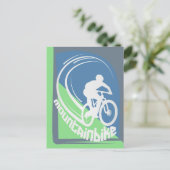 Downhill Mountainbike MTB Mountainbike Briefkaart (Staand voorkant)