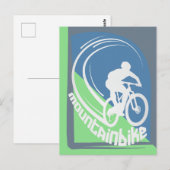 Downhill Mountainbike MTB Mountainbike Briefkaart (Voorkant / Achterkant)
