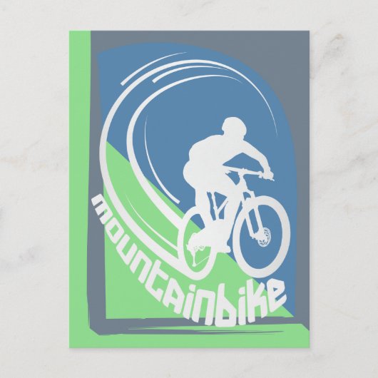 Downhill Mountainbike MTB Mountainbike Briefkaart (Voorkant)