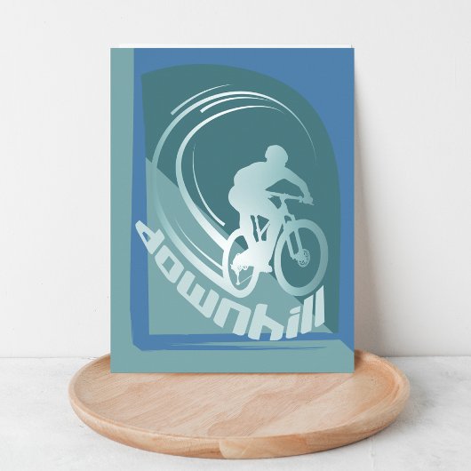 Downhill Mountainbike MTB Mountainbike Briefkaart