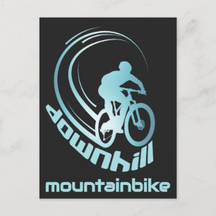 Downhill Mountainbike MTB Mountainbike Briefkaart