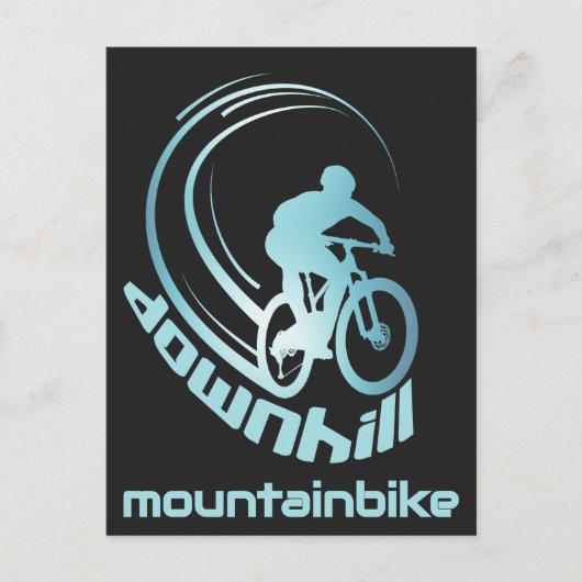 Downhill Mountainbike MTB Mountainbike Briefkaart (Voorkant)