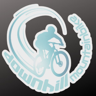 Downhill Mountainbike MTB Mountainbike Briefkaart Sticker