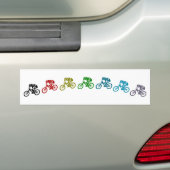 Downhill mountainbike sprong bumpersticker (Op auto)