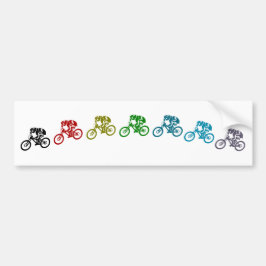 Downhill mountainbike sprong bumpersticker