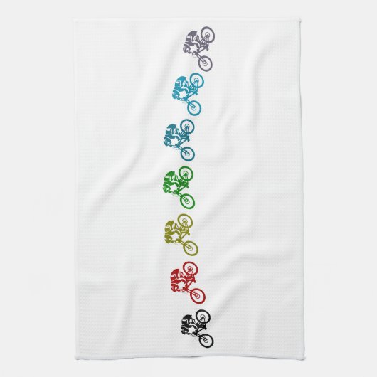 Downhill mountainbike sprong theedoek (Verticaal)