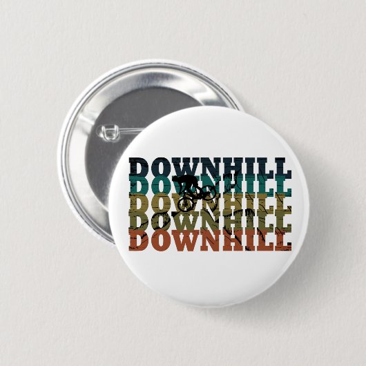downhill mountainbiken ronde button 5,7 cm (Voorkant /achterkant)