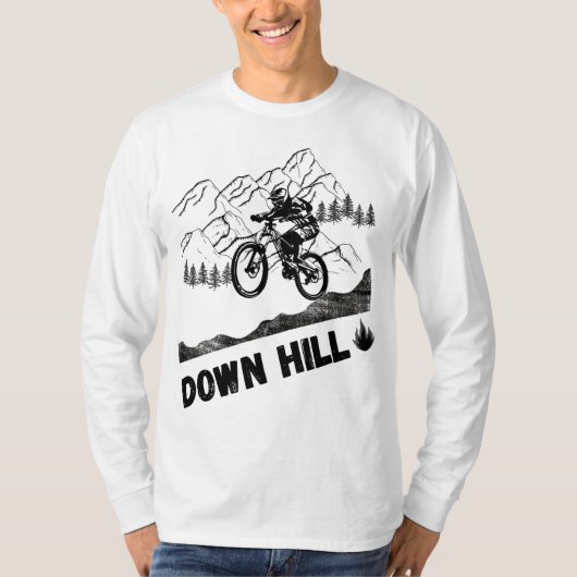 Downhill Mountainbiken T-shirt (Voorkant)