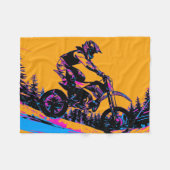Downhill Racer - Motocrossrijder Fleece Deken (Voorkant (Horizontaal))