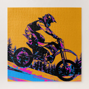Downhill Racer - Motocrossrijder Legpuzzel