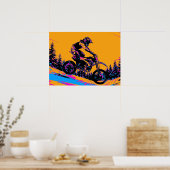 Downhill Racer - Motocrossrijder Poster (Keuken)