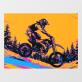 Downhill Racer - Motocrossrijder Raamsticker (Vel)