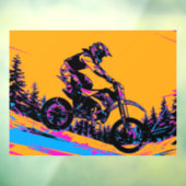 Downhill Racer - Motocrossrijder Raamsticker (Vel 3)