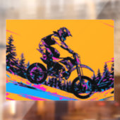 Downhill Racer - Motocrossrijder Raamsticker (Vel 2)