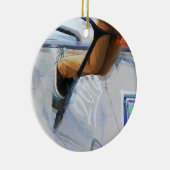 Downhill Run - Stuntscooter rijder Keramisch Ornament (Rechts)