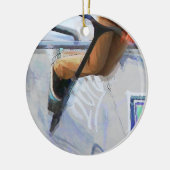 Downhill Run - Stuntscooter rijder Keramisch Ornament (Links)