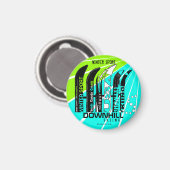 Downhill Ski Champions Sneeuwblad CA Ronde Magneet (Voorkant / Achterkant)