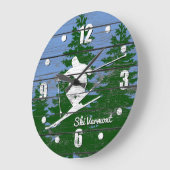 Downhill Ski Personalize Grote Klok (Hoek)