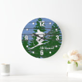 Downhill Ski Personalize Grote Klok (Huis)