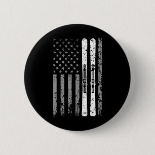 Downhill Ski Team 4 juli Amerikaanse vlag SK Ronde Button 5,7 Cm
