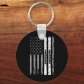 Downhill Ski Team 4 juli Amerikaanse vlag SK Sleutelhanger (Voorkant)