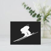 Downhill skiën briefkaart (Staand voorkant)