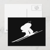 Downhill skiën briefkaart (Voorkant / Achterkant)