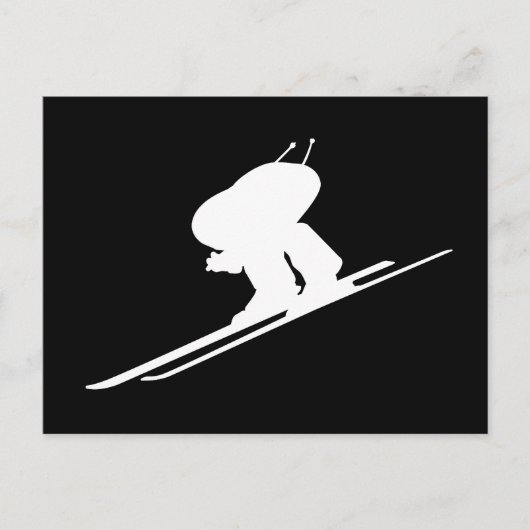 Downhill skiën briefkaart (Voorkant)