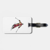 Downhill Skier Bagagelabel (Achterkant horizontaal)