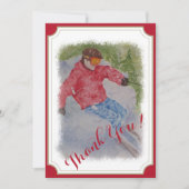 Downhill Skier Bedankkaart (Voorkant)