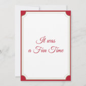 Downhill Skier Bedankkaart (Achterkant)