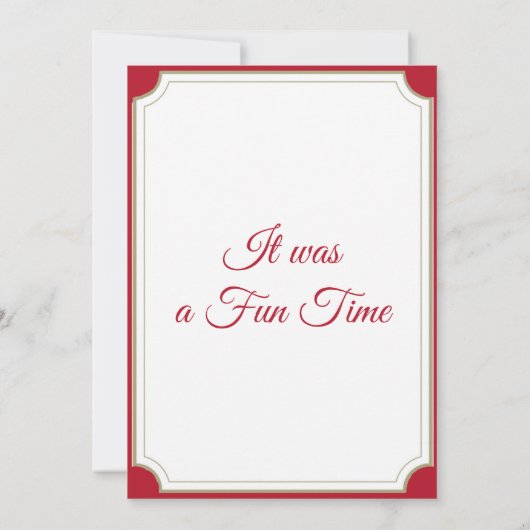 Downhill Skier Bedankkaart (Achterkant)