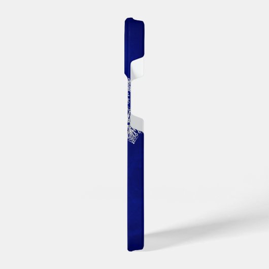 Downhill Skier Blue Monogram iPhone Hoesje (Linkerkant)