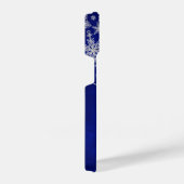 Downhill Skier Blue Monogram iPhone Hoesje (Rechterkant)