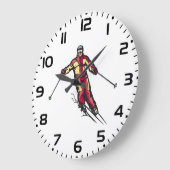 Downhill Skier Grote Klok (Hoek)