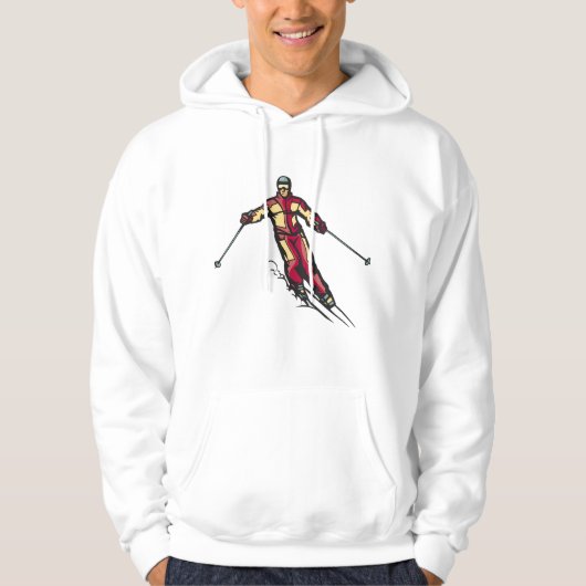 Downhill Skier Hoodie (Voorkant)
