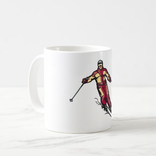Downhill Skier Koffiemok (Voorkant links)