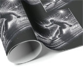 Downhill skiër met lichte paden cadeaupapier (Rol Hoek)