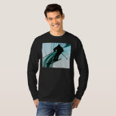 Downhill Skier op Icy Ribbons T-shirt (Voorkant volledig)