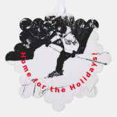 Downhill Skier Ornament Kaart (Voorkant)