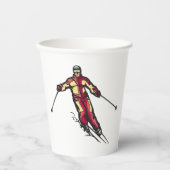 Downhill Skier Papieren Bekers (Voorkant)