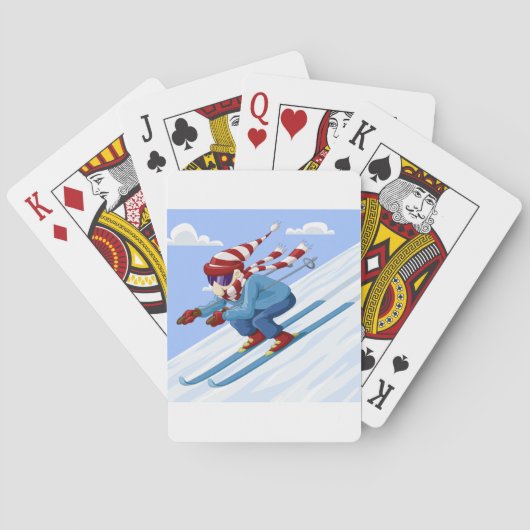 Downhill Skier Pokerkaarten (Achterkant)