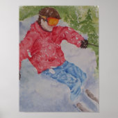 Downhill Skier Poster (Voorkant)