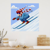 Downhill Skier Poster (Keuken)