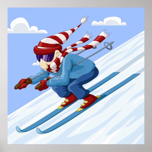 Downhill Skier Poster (Voorkant)