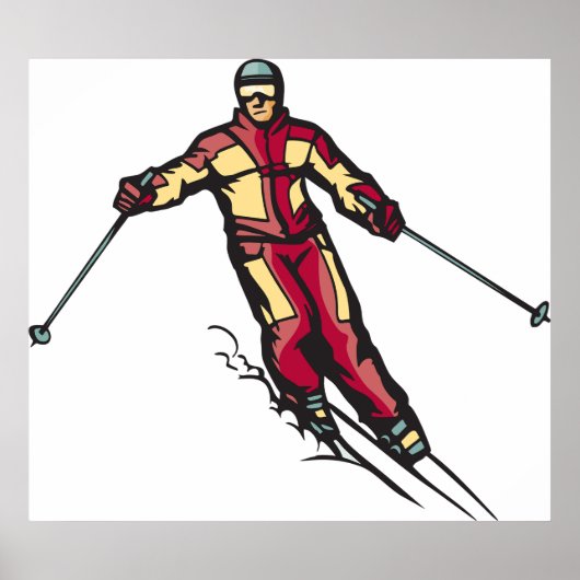 Downhill Skier Poster (Voorkant)